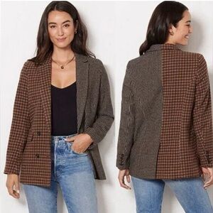 Rails Two-Tone Brown and Black Cody Double-Breasted Blazer